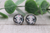Floral Crown Cow Glass Stud Earrings