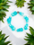 Shell & Glass Pearl Stretchy Bracelet 