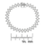 .925 Sterling Silver 1.0 cttw Miracle-Set Round Diamond "Zig Zag" Link Bracelet (I-J Color, I3 Clarity) -7.25
