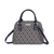 Black And White Luxor Convertible Top Handle Purse Handbag