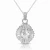 Collette Z Sterling Silver Cubic Zirconia and Rhodium Plating Clear Pendant