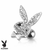 Playboy Bunny with Multi Paved Crystal 316L Surgical Steel Cartilage Earring /Tragus Barbell