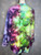 Harlequin Green Galaxy Ice Dyed Tie Dye Blank Crewneck Sweatshirt