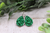 Green Glitz Druzy Teardrop French Lever Earrings