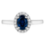 10K White Gold 1/5 Cttw Round Diamond and Prong Set 7MM Gemstone Halo Cocktail Ring (H-I Color, I1-I2 Clarity)