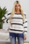 Crew-Neck Striped Loose Fit Sweater