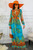 My Empire Long Slit Sleeves Plunged Neckline Maxi Dress