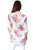 Floral Printed High Low Chiffon Blouse with Cuffed Sleeves