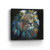Painted Lion Portrait Unframed Print Wall Art Polyester