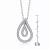 Collette Z Sterling Silver White Cubic Zirconia Teardrop Pendant