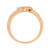 14K Rose Gold Plated .925 Sterling Silver 1/2 Cttw Diamond Scatter Composite Bypass Ring (I-J Color, I1-I2 Clarity)