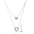 Collete Z Rhodium-plated Sterling Silver Cubic Zirconia Circle and Butterfly Necklace