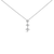 10K Gold 1/5 Cttw Princess Cut Diamond 3 Stone Drop 18" Pendant Necklace (H-I Color, SI2-I1 Clarity)