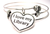 I Love My Library Triple Style Bangle Bracelet