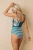 Care Free Floral/Stripe Swimsuit