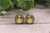 Happy Go Lucky Softball  Glass Stud Earrings