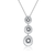 Collette Z Sterling Silver Cubic Zirconia Triple Circle Necklace