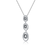 Collette Z Sterling Silver Cubic Zirconia Triple Circle Necklace