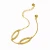 Collette Z Gold Overlay Cubic Zirconia Fancy Double Oval Bangle