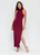 Vivica Essential High Slit Maxi Dress Burgundy