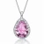 Collette Z Sterling Silver Pink Cubic Zirconia Pendant
