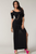 Strapless Color Block Maxi Dress