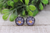Football MOM Heart || 12mm Glass Stud Earrings
