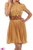 Mustard Button Down Dress with Pleated Skirt