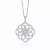 Collette Z Sterling Silver White Cubic Zirconia Intricate Flower Pendant
