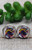 Watercolor Cat || Glass Stud Earrings || Hypoallergenic