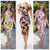 Off The Shoulder Floral Print Body-con Midi Dress Black