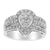 10K White Gold Diamond Cocktail Teardrop Ring (1/2 Cttw, H-I Color, SI2-I1 Clarity)