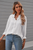 Chiffon Keyhole Fuzzy Polka Dot Shirt