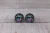 Colorful Zebra Heart  Glass Stud Earrings