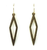 Long Diamond Shape with Cutout - Brass