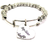 Step-Sister Heart Metal Beaded Bangle Bracelet