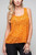 Sheer Orange Tropical Racerback Cami