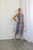 Multi Dimension Scale Print Midi Dress Pink