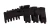Towering Teeth Hair Claw Black Patent