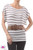 Stripe dolman sleves with belt