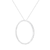.925 Sterling Silver 4.0 Carat Total Weight Prong Set Round-Cut Diamond Open Circle Hoop 18" Pendant Necklace (J- Karat Color, I1-I2 Clarity)