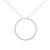 .925 Sterling Silver 4.0 Carat Total Weight Prong Set Round-Cut Diamond Open Circle Hoop 18" Pendant Necklace (J- Karat Color, I1-I2 Clarity)