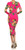 Floral Print Wrapped V neck Midi Dress with Embellished Keyring