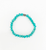 Dark Cyan Glass Bead Stretchy Bracelet