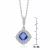 Collette Z Sterling Silver Genuine Sapphire and Cubic Zirconia Necklace