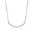 Collette Z C.Z. Sterling Silver Rose Plated Curved Necklace