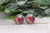 Stained Glass Cardinal || 12mm Stud Earrings 