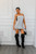 Puffer Metallic Look Mini Dress