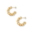 ANITA GOLD SMALL CHUNKY TWIST HOOP EARRINGS