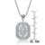 Collette Z Sterling Silver Cubic Zirconia Open Tile Necklace